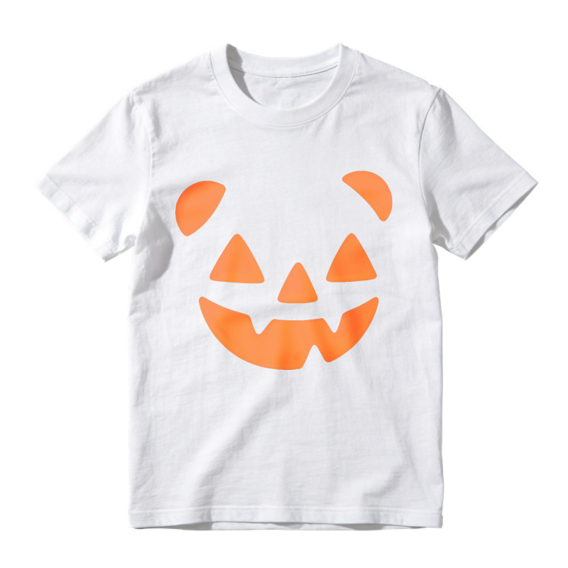 Orange Pumpkin Face Halloween Unisex Classic T-shirt