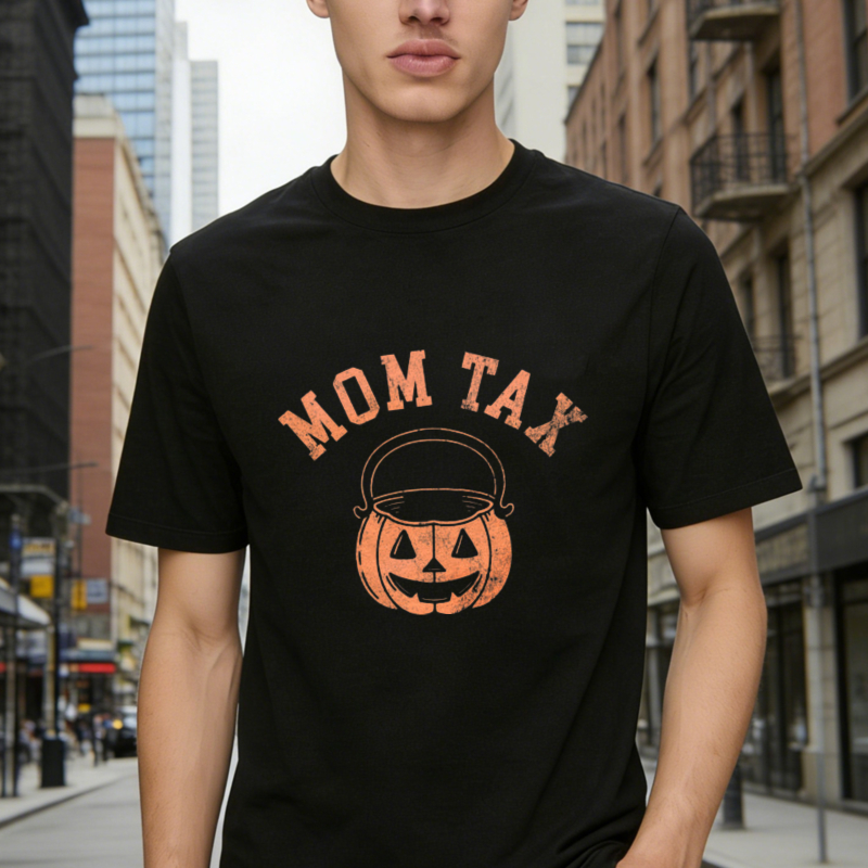 Mom Tax Halloween Pumpkin Bucket Graphic T-shirt