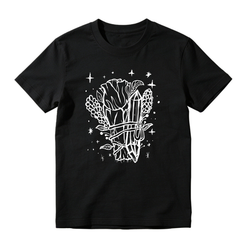 Floral Bouquet With Crystals And Stars, Unisex Classic T-shirt