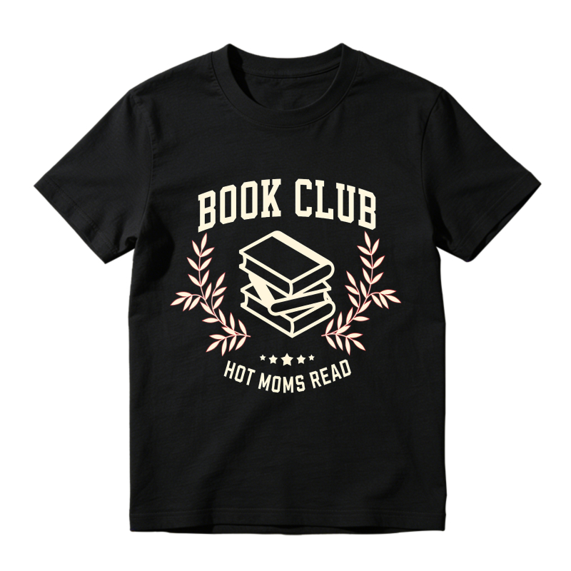 Wardrobecart Book Club With Books And Laurel Wreath Design Unisex Classic T-shirt