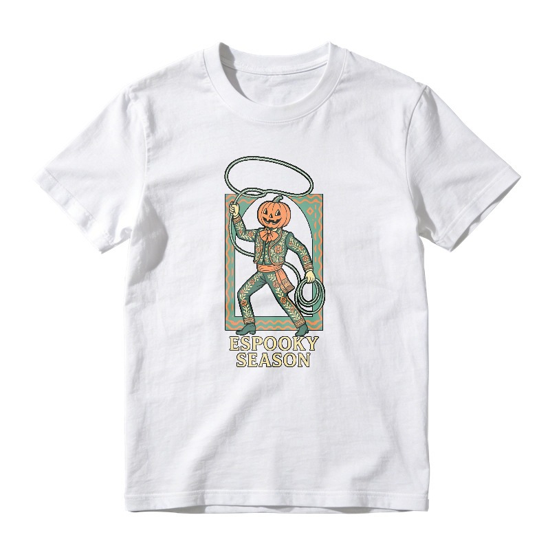 Espooky Season Pumpkin Cowboy With Lasso Unisex Classic T-shirt