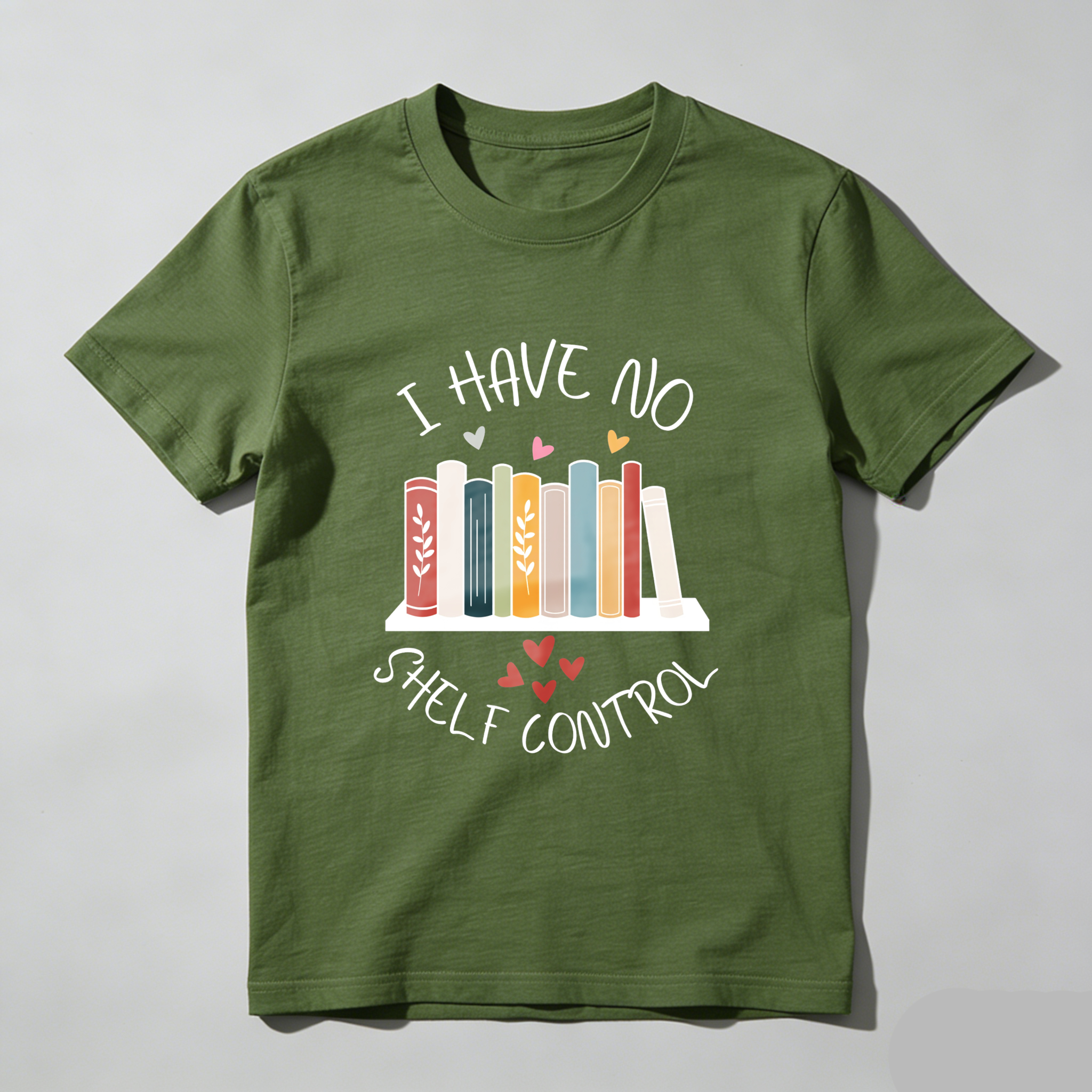 Wardrobecart I Have No Shelf Control Books And Hearts Design Unisex Classic T-shirt