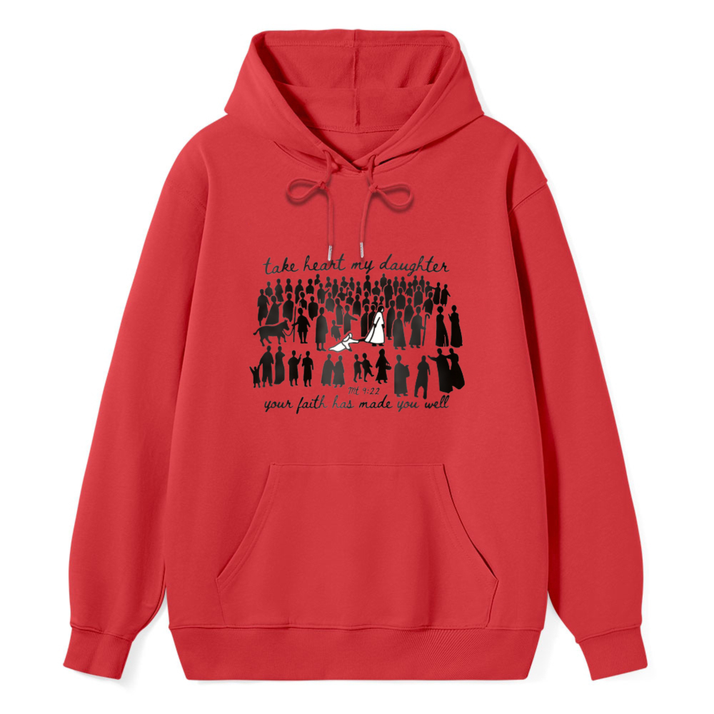 Biblical Verse Take Heart My Daughter Your Faith Has Made You Well With Women Silhouettes And Scripture Reference T-shirt