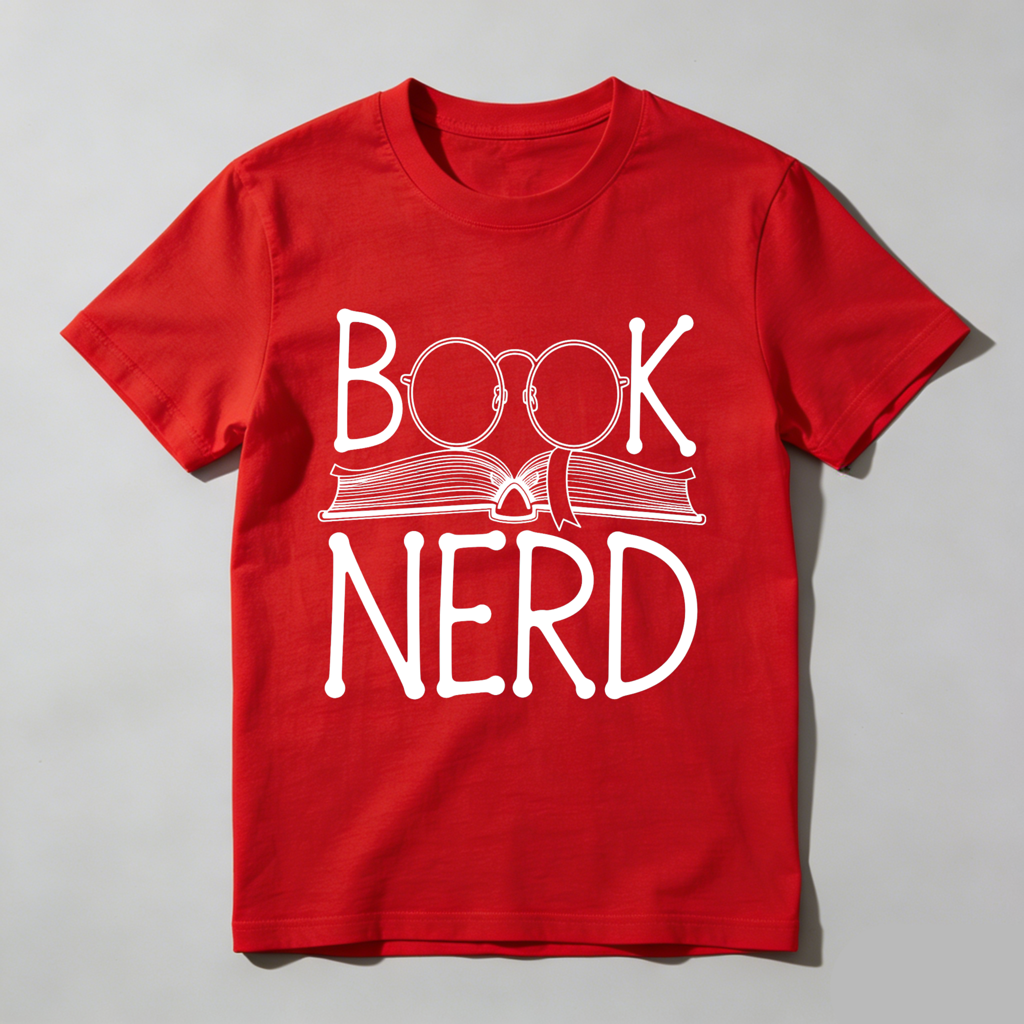 Wardrobecart Book Nerd With Glasses And Open Book Tshirt