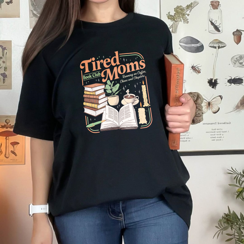 Wardrobecart Tired Moms Book Club With Books Coffee And Plants Unisex Classic T-shirt