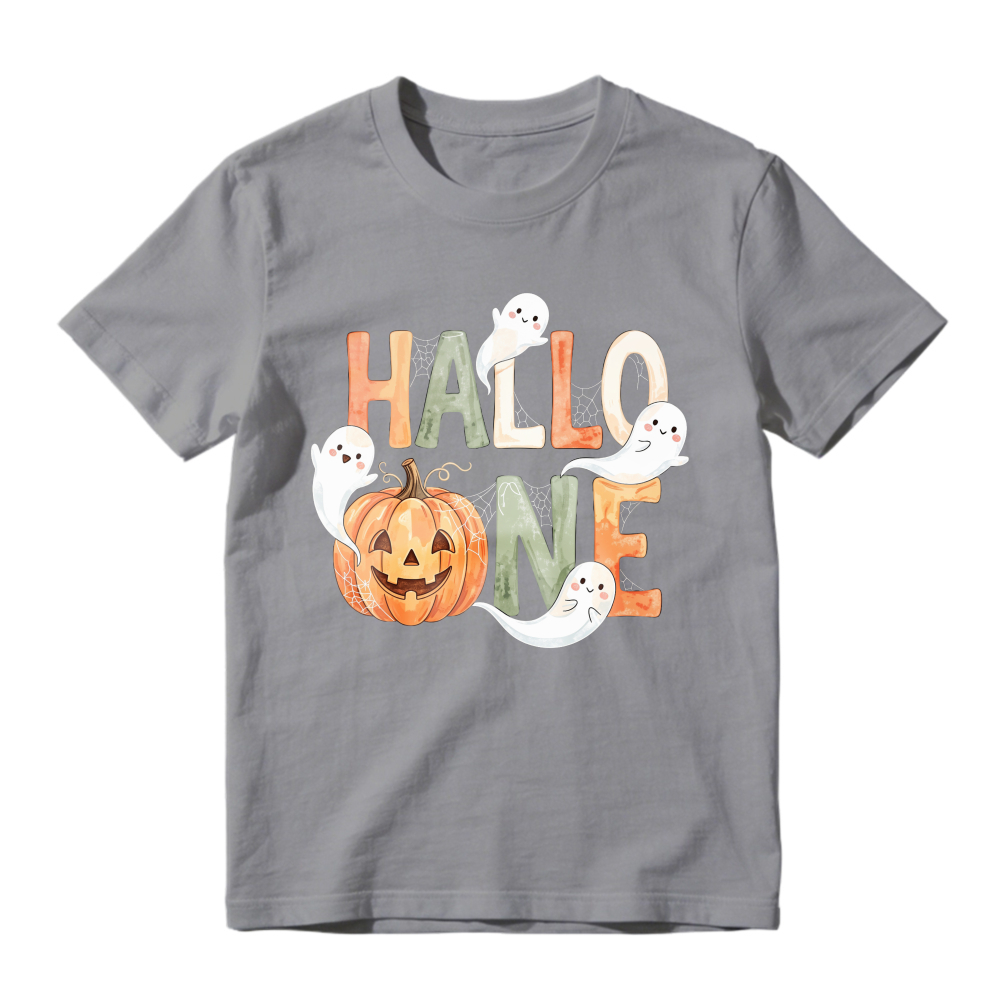 Halloween Pumpkin And Ghosts Graphic Unisex Classic T-shirt