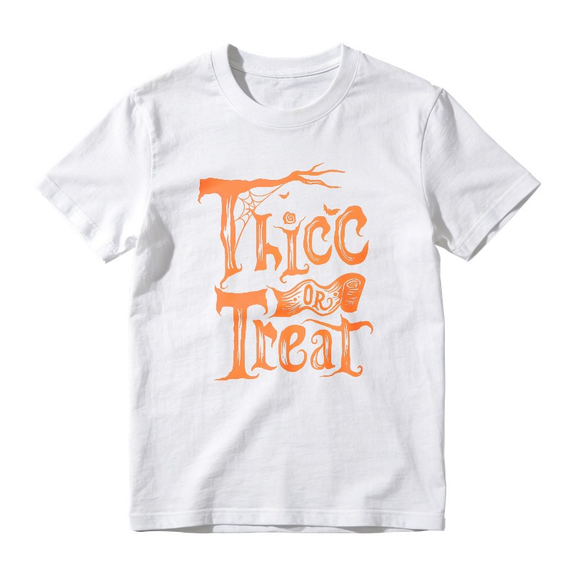Thicc Or Treat Halloween Funny Quote Unisex Classic T-shirt