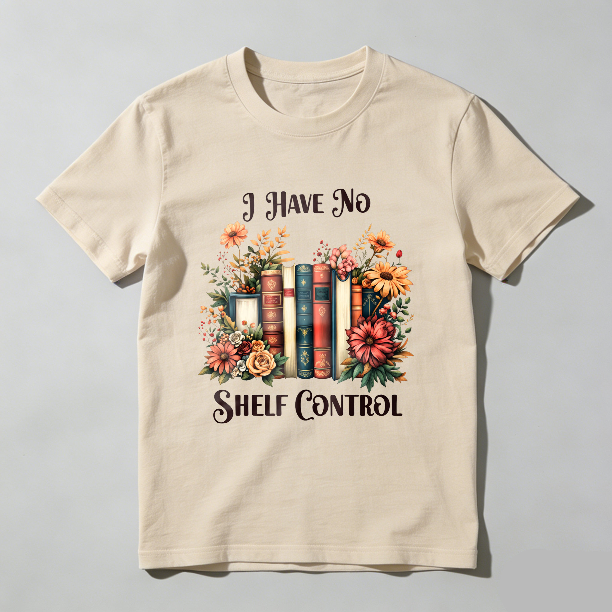 Wardrobecart Bookshelf And Flowers I Have No Shelf Control Unisex Classic T-shirt
