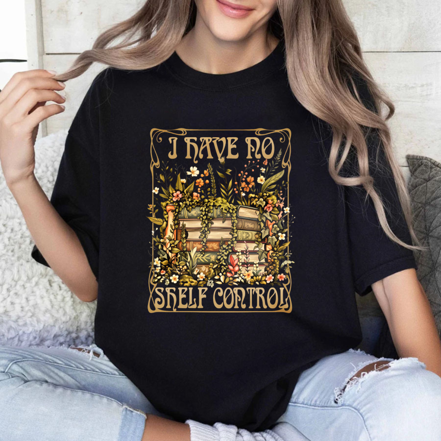Wardrobecart I Have No Shelf Control Bookshelf Floral Design Unisex Classic T-shirt