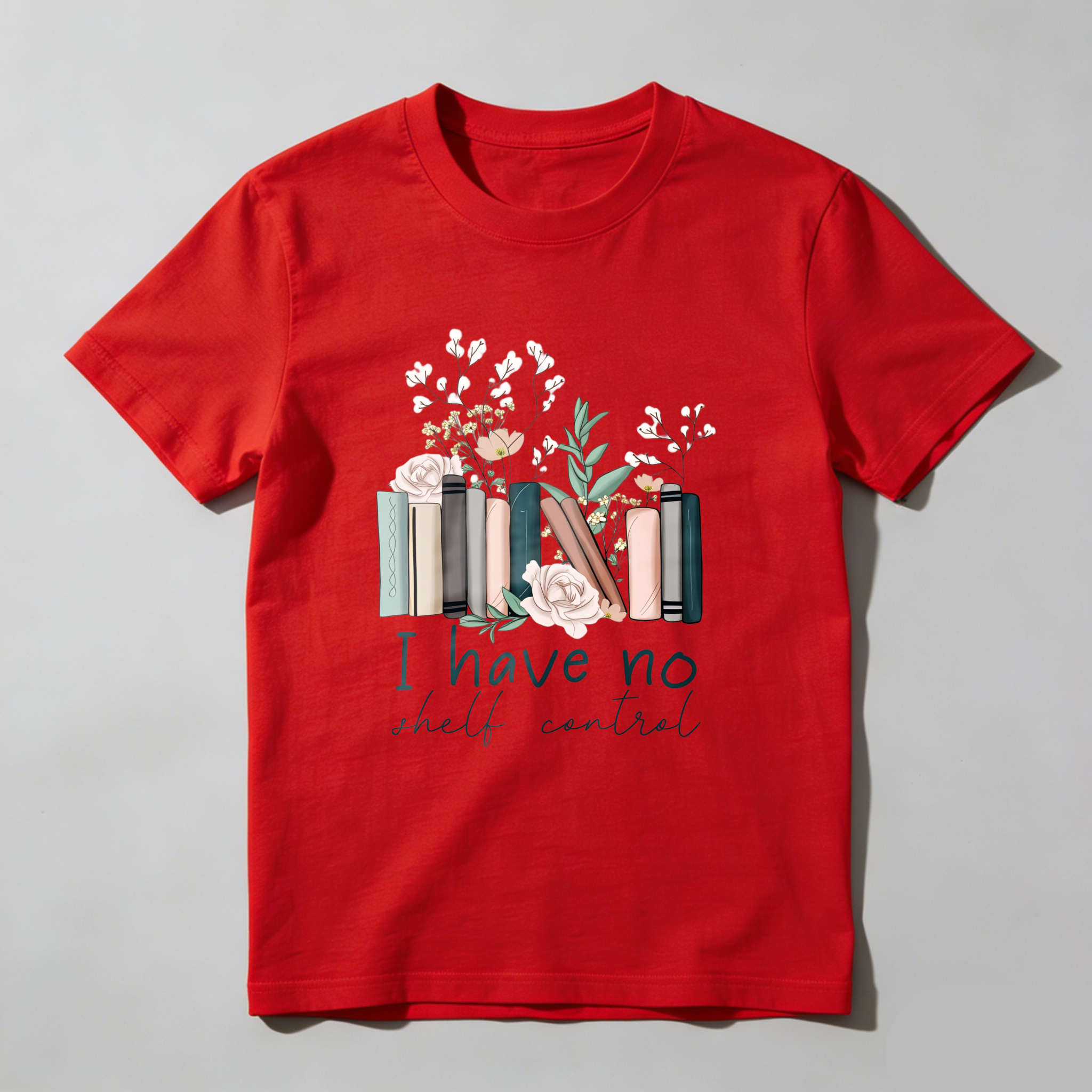Wardrobecart Books And Flowers I Have No Shelf Control Unisex Classic T-shirt