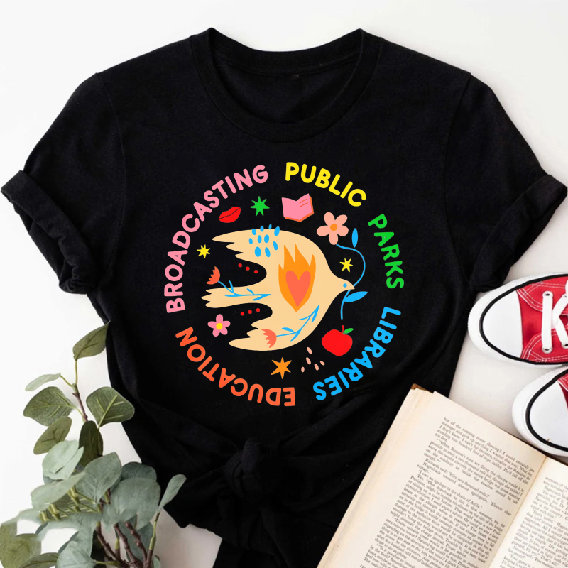 Wardrobecart Broadcasting Public Parks Libraries Education Tshirt