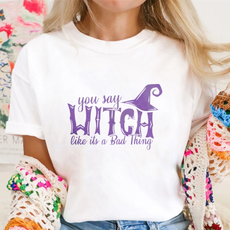 You Say Witch Like Its A Bad Thing Funny Halloween Witch Hat Graphic T-shirt
