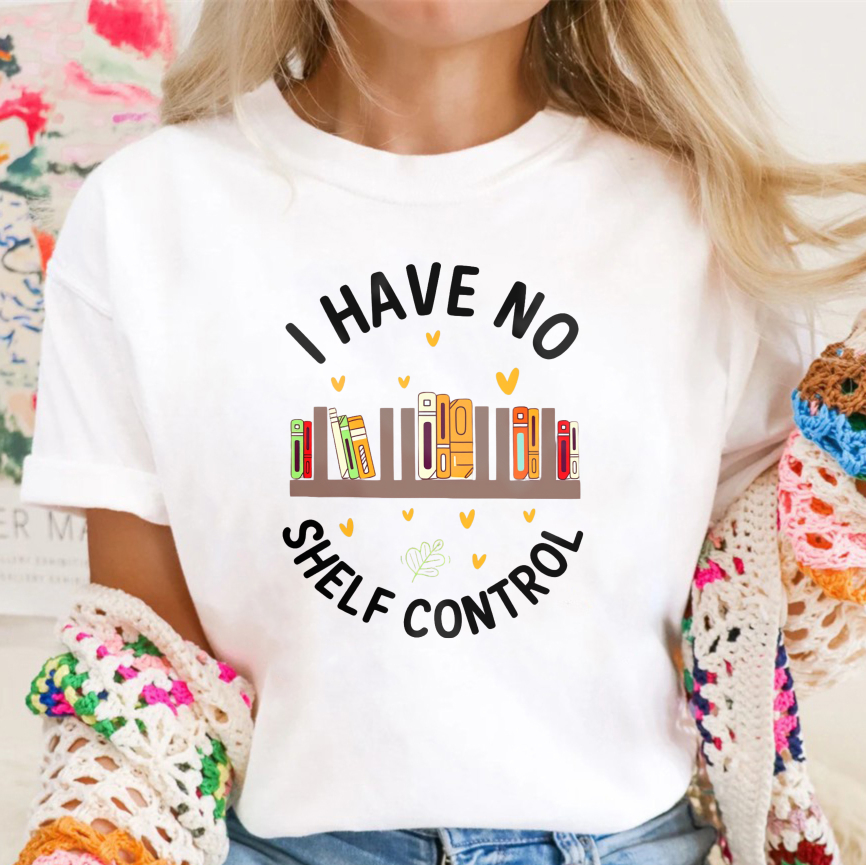 Wardrobecart I Have No Shelf Control With Bookshelf And Hearts Design Unisex Classic T-shirt