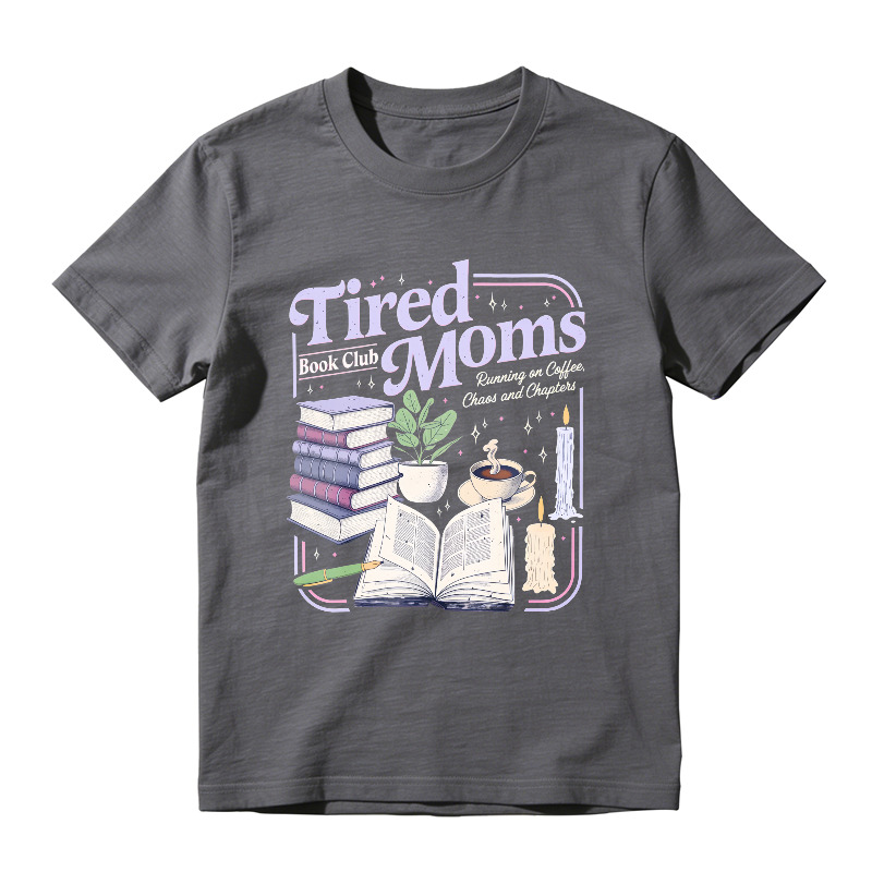 Wardrobecart Tired Moms Book Club Reading With Tea Candles And Plants Unisex Classic T-shirt