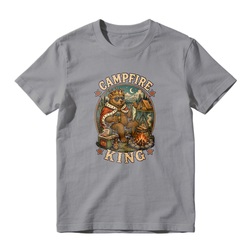 Campfire King Bear Camping Adventure Unisex Classic T-shirt
