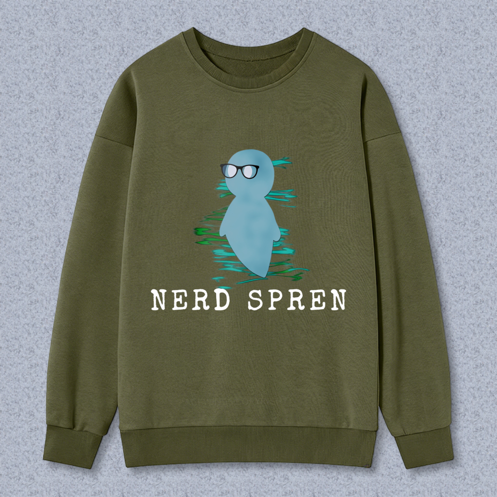 Wardrobecart Nerd Duck With Glasses And Water Ripple Pattern Unisex Classic Sweatshirt