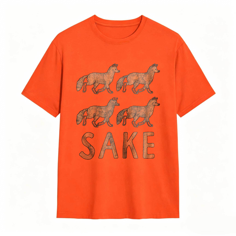 Four Fox Sake Funny Graphic Novelty Tee