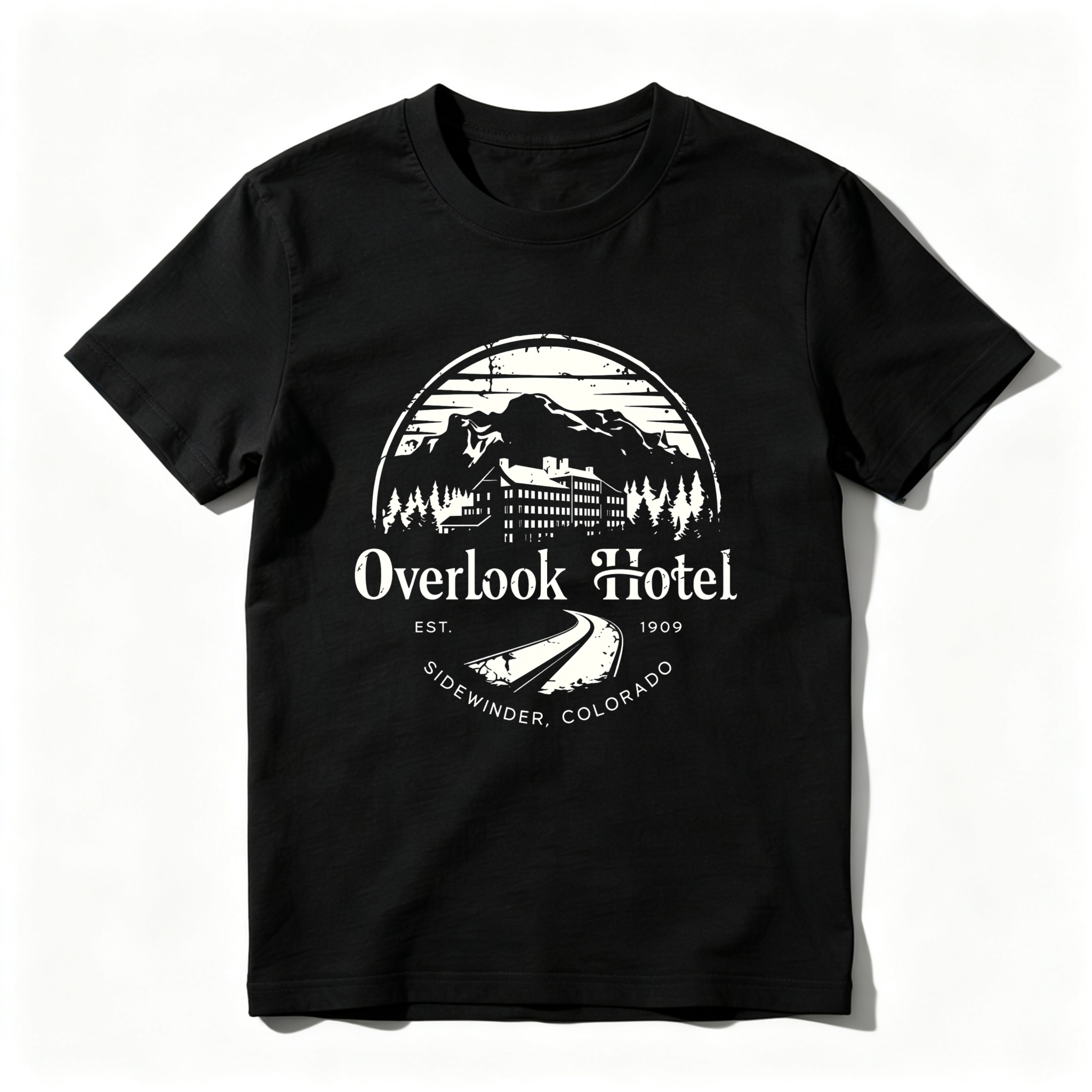 Wardrobecart Overlook Hotel Mountain Scene Design Tshirt