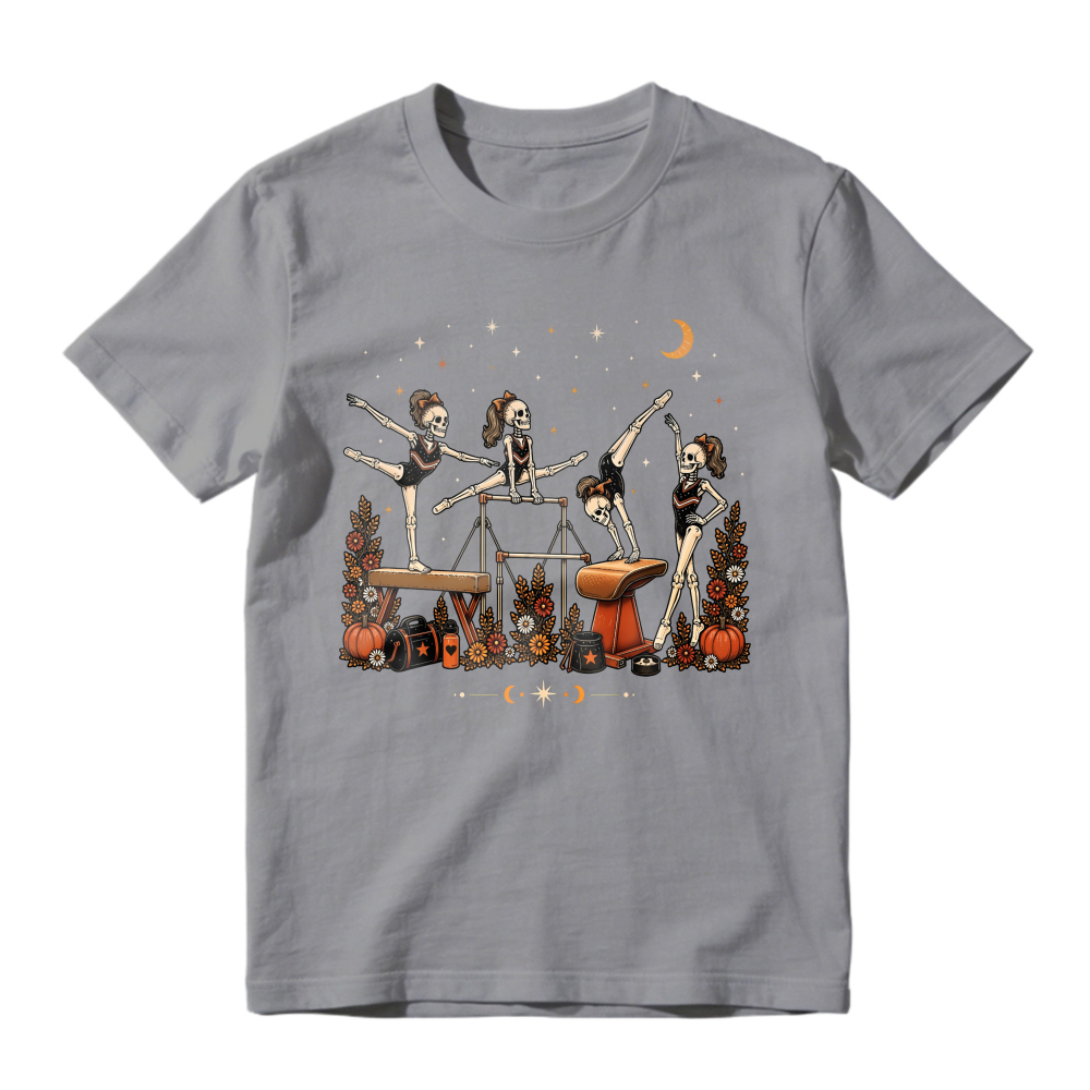 Skeleton Ballerinas Dancing On Stage With Moon And Stars Unisex Classic T-shirt
