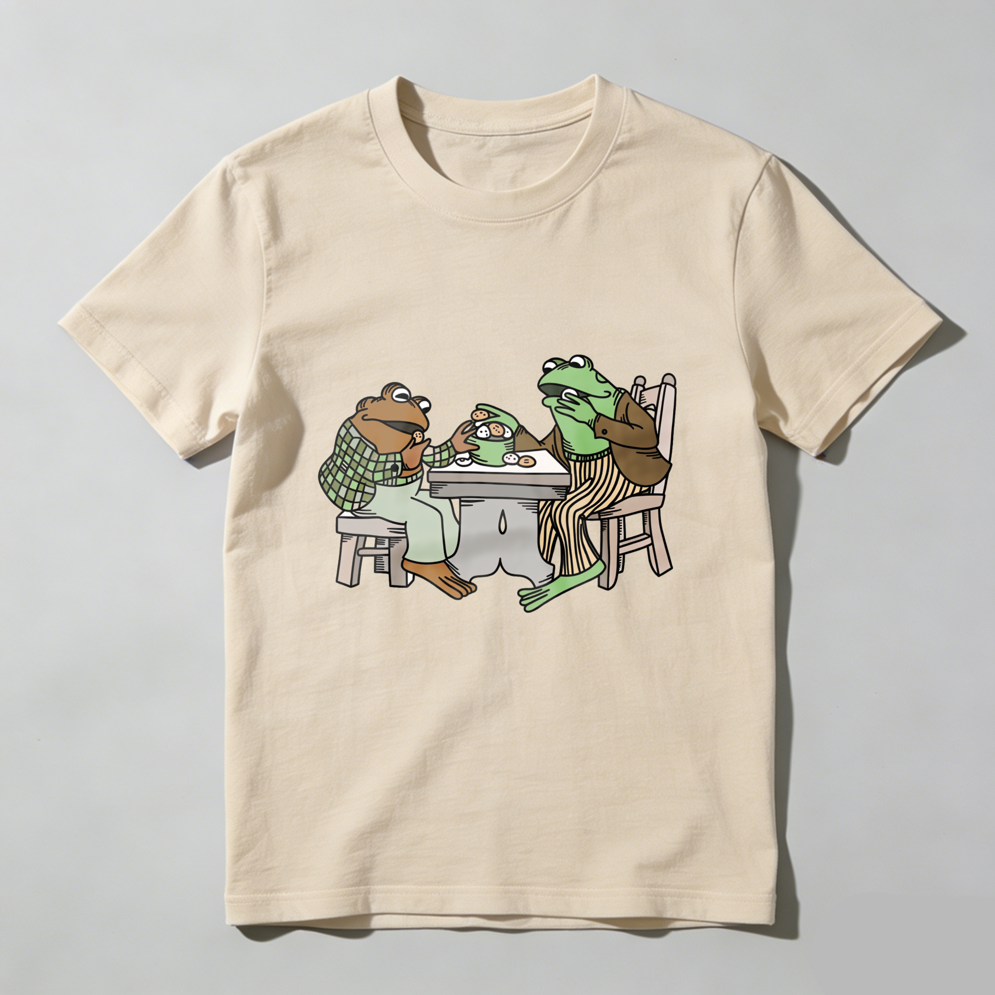 Wardrobecart Frogs Sitting At Table Eating Pizza Tshirt