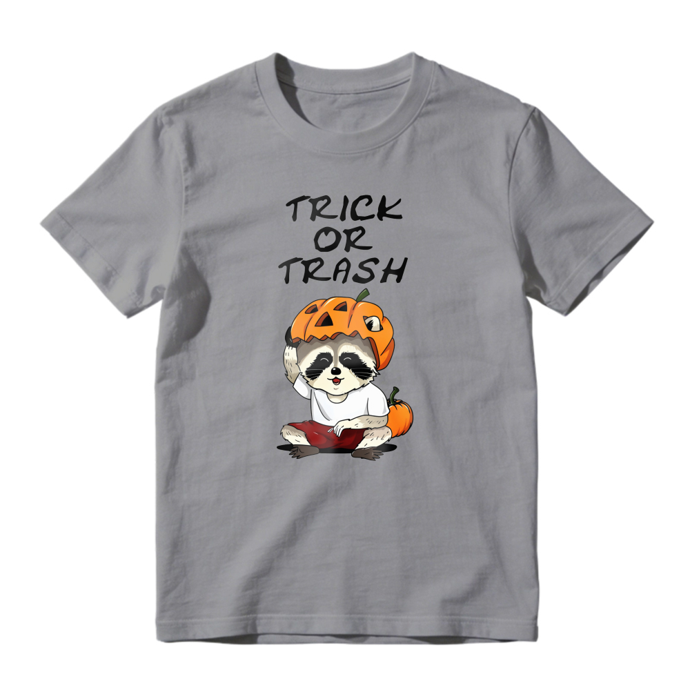 Trick Or Trash Raccoon With Pumpkin Head Halloween Funny, Unisex Classic T-shirt