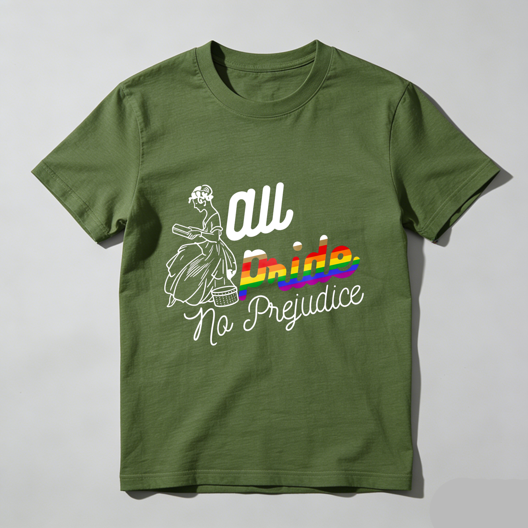 Wardrobecart All Pride No Prejudice Rainbow Design Tshirt