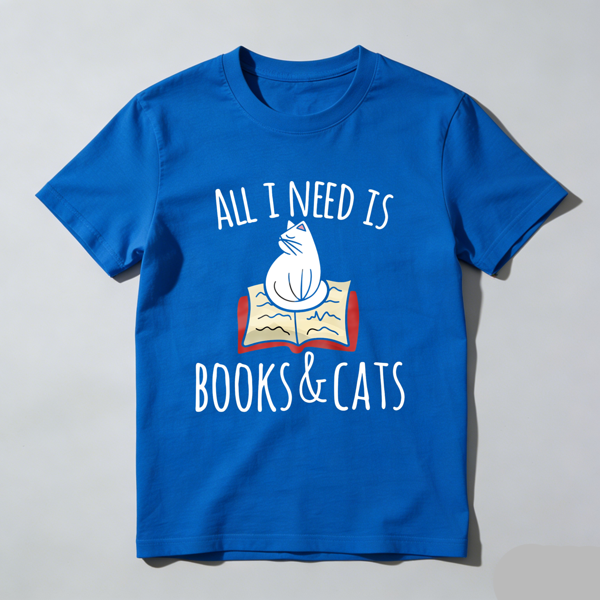Wardrobecart All I Need Is Books And Cats Tshirt