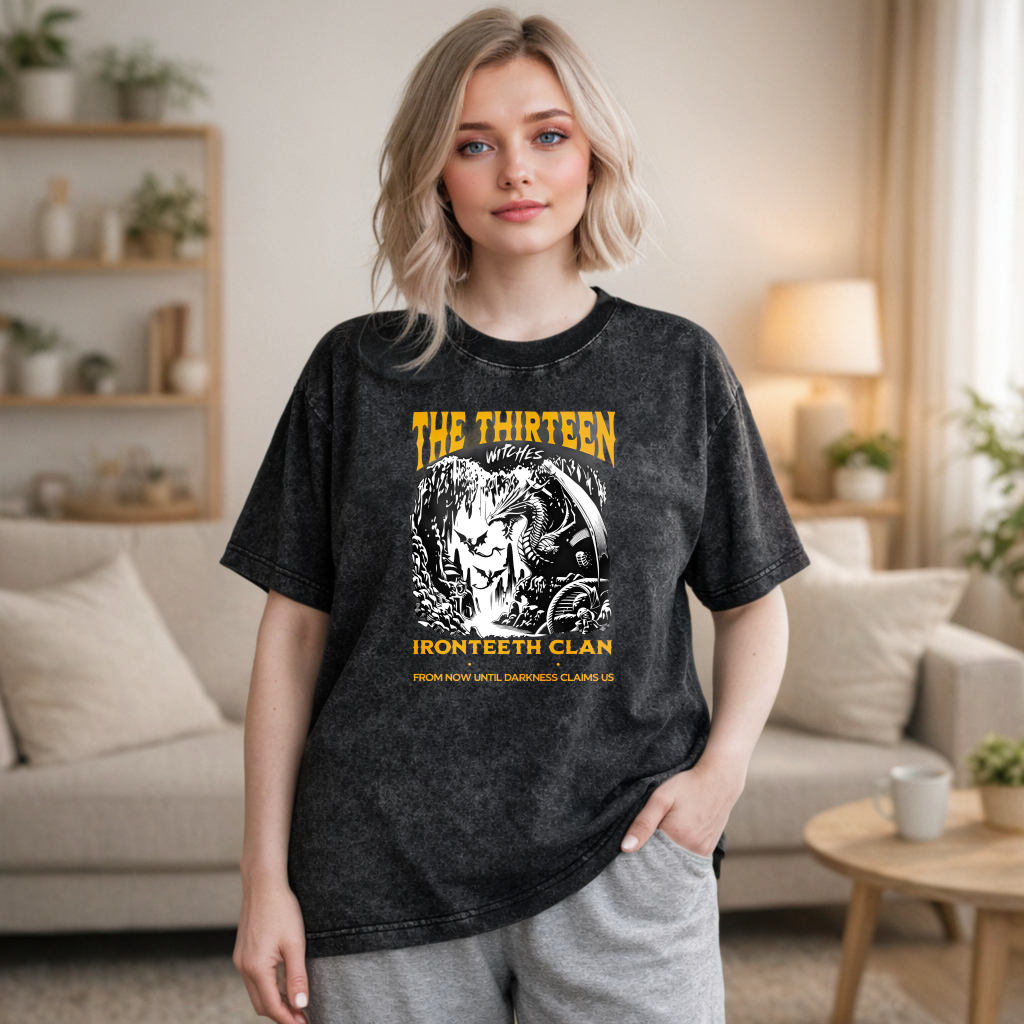 Wardrobecart The Thirteen Witches Iron Teeth Clan Unisex Washed T-shirt