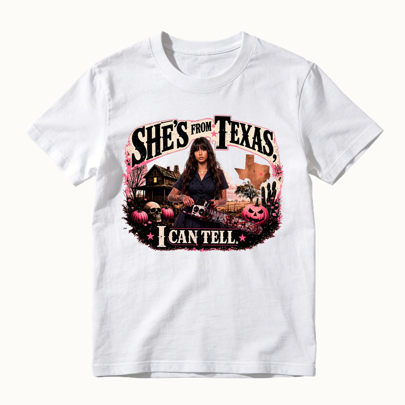 She's From Texas I can Tell Halloween Shirt
