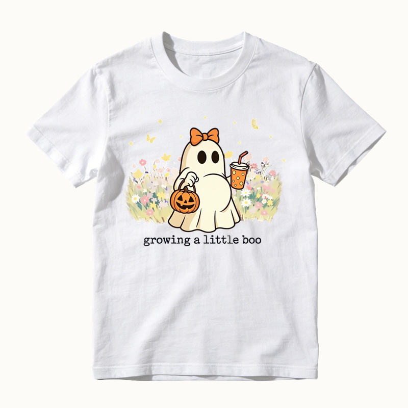 Growing A Little Boo Halloween Funny Pregnancy Shirt
