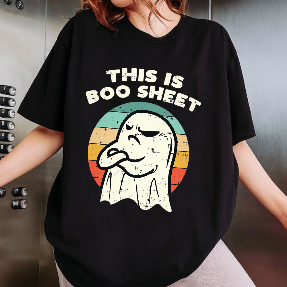 This is Boo Sheet Ghost Retro Funny Halloween T-Shirt