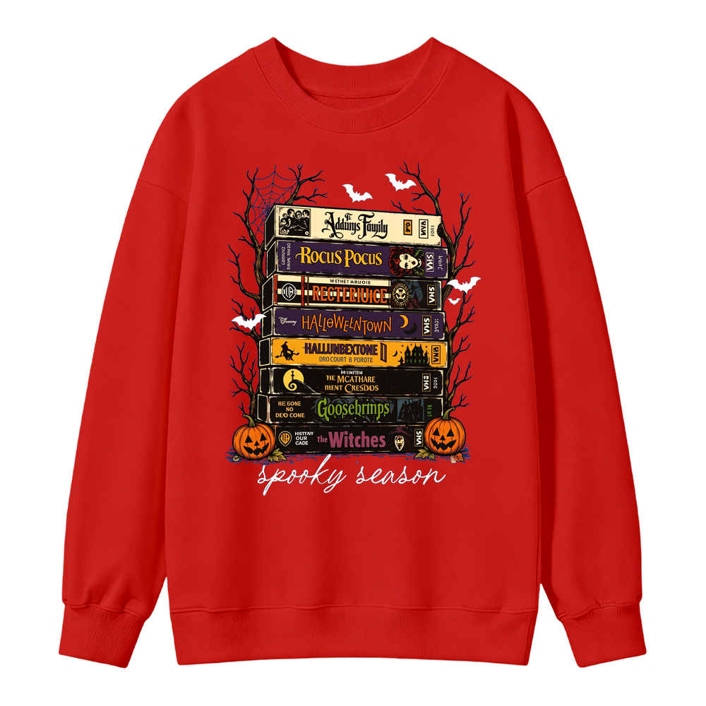 🎃🦇Vintage Halloween Movie Sweatshirt, Retro Spooky Season Sweatshirt, Horror Film Graphic Pullover