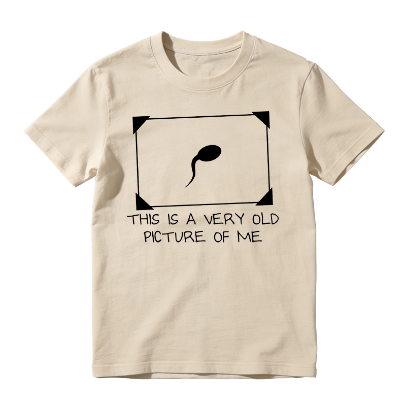 Reproductive Cell Graphic & 'Very Old Picture of Me' Slogan Men's Funny T-Shirt