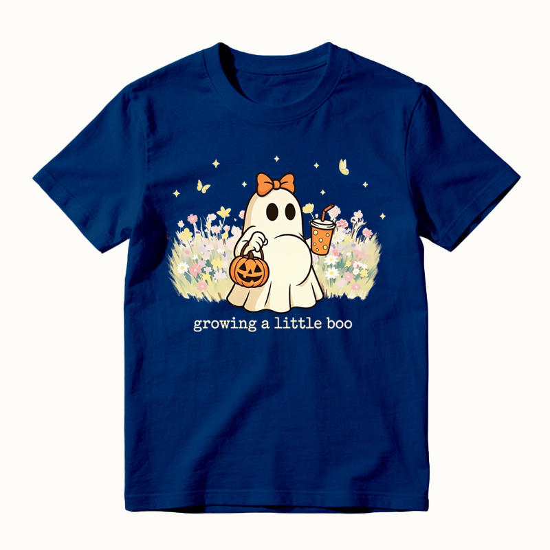 Growing A Little Boo Halloween Funny Pregnancy Shirt