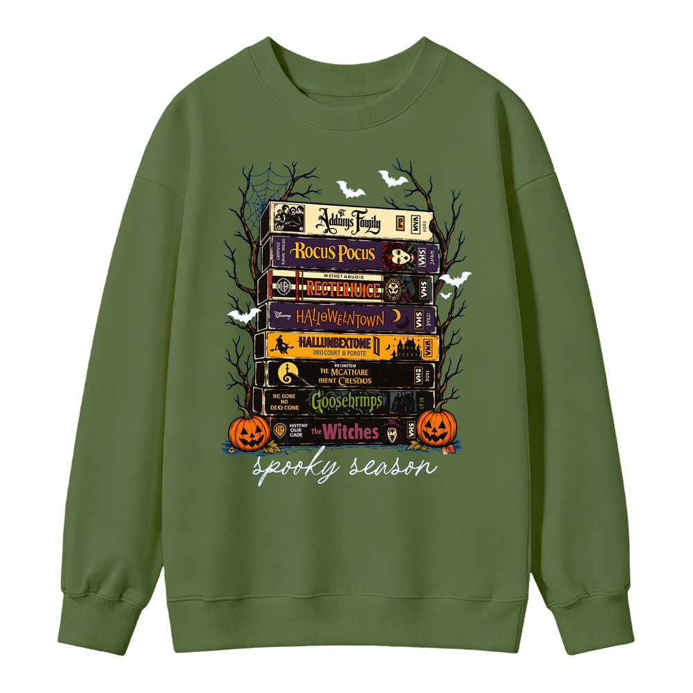 🎃🦇Vintage Halloween Movie Sweatshirt, Retro Spooky Season Sweatshirt, Horror Film Graphic Pullover