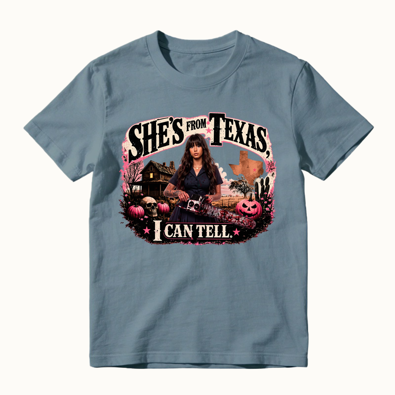 She's From Texas I can Tell Halloween Shirt