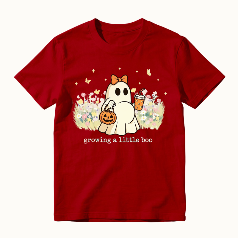 Growing A Little Boo Halloween Funny Pregnancy Shirt
