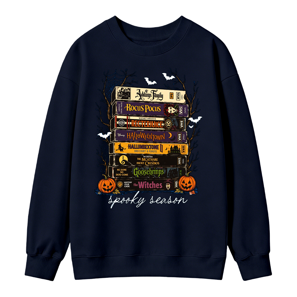 🎃🦇Vintage Halloween Movie Sweatshirt, Retro Spooky Season Sweatshirt, Horror Film Graphic Pullover