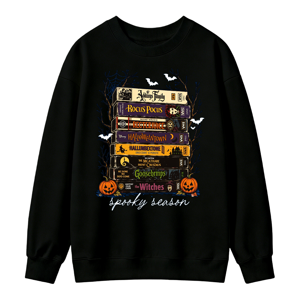 🎃🦇Vintage Halloween Movie Sweatshirt, Retro Spooky Season Sweatshirt, Horror Film Graphic Pullover