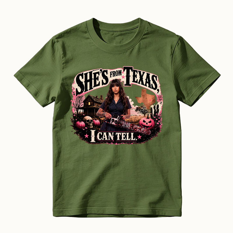 She's From Texas I can Tell Halloween Shirt