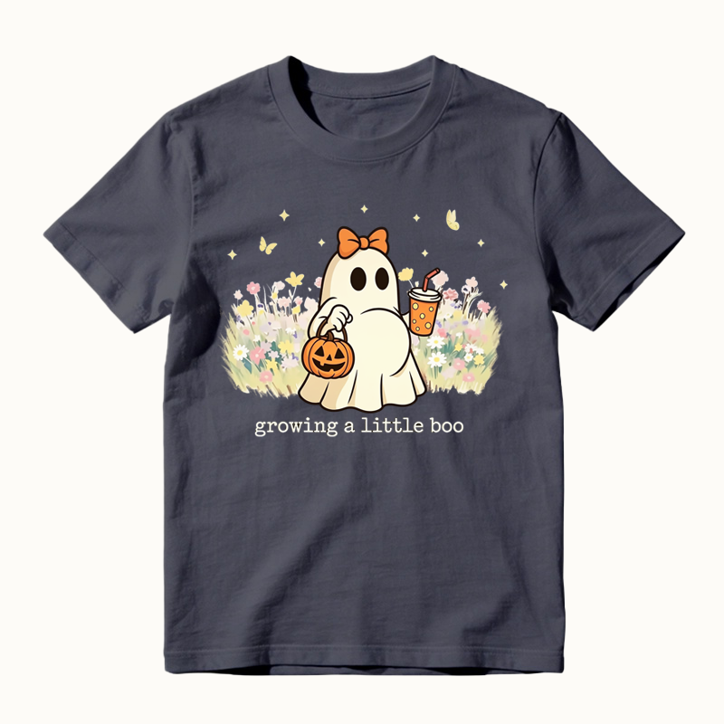 Growing A Little Boo Halloween Funny Pregnancy Shirt