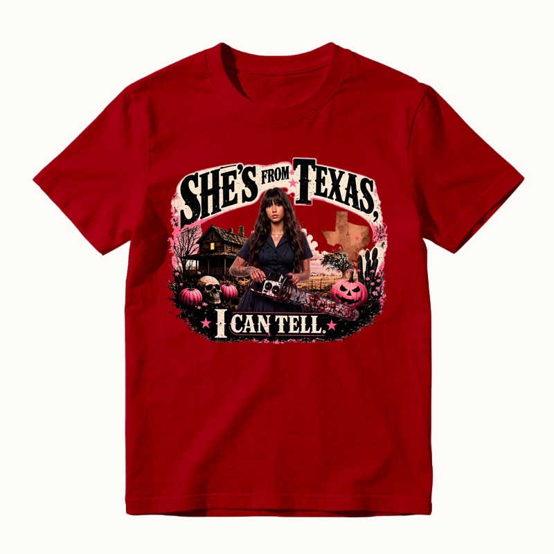 She's From Texas I can Tell Halloween Shirt
