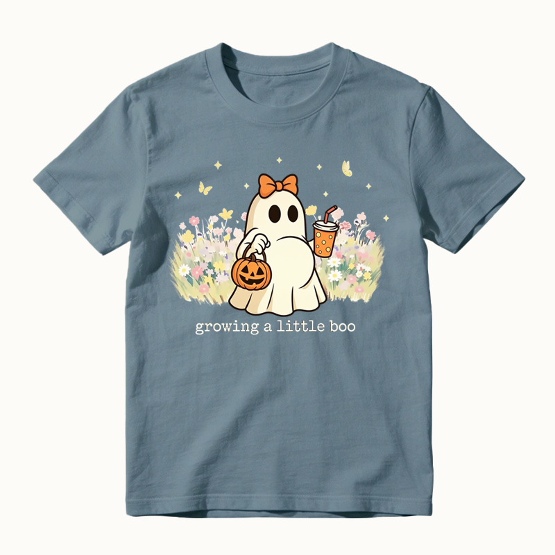 Growing A Little Boo Halloween Funny Pregnancy Shirt