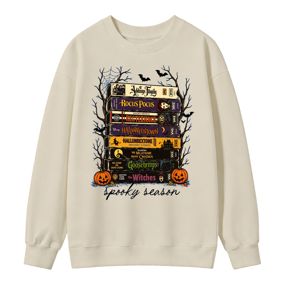 🎃🦇Vintage Halloween Movie Sweatshirt, Retro Spooky Season Sweatshirt, Horror Film Graphic Pullover
