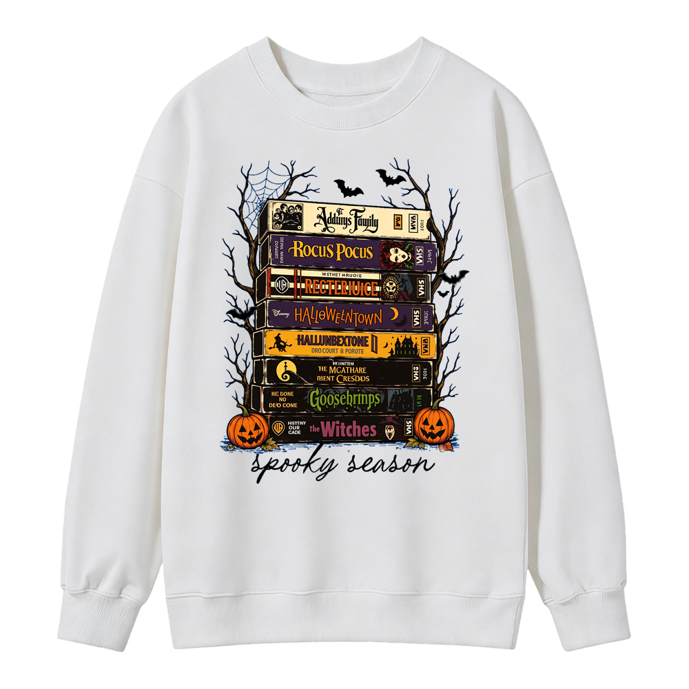🎃🦇Vintage Halloween Movie Sweatshirt, Retro Spooky Season Sweatshirt, Horror Film Graphic Pullover