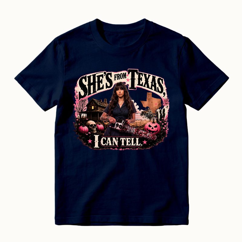 She's From Texas I can Tell Halloween Shirt