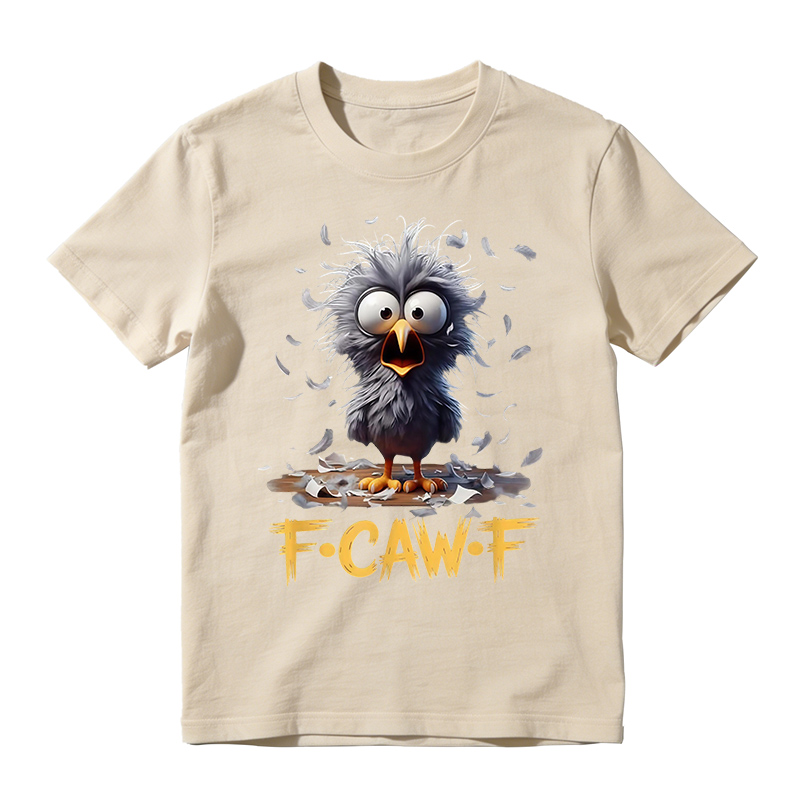 F-CAW-F Cute Cartoon Humor Graphic Tee