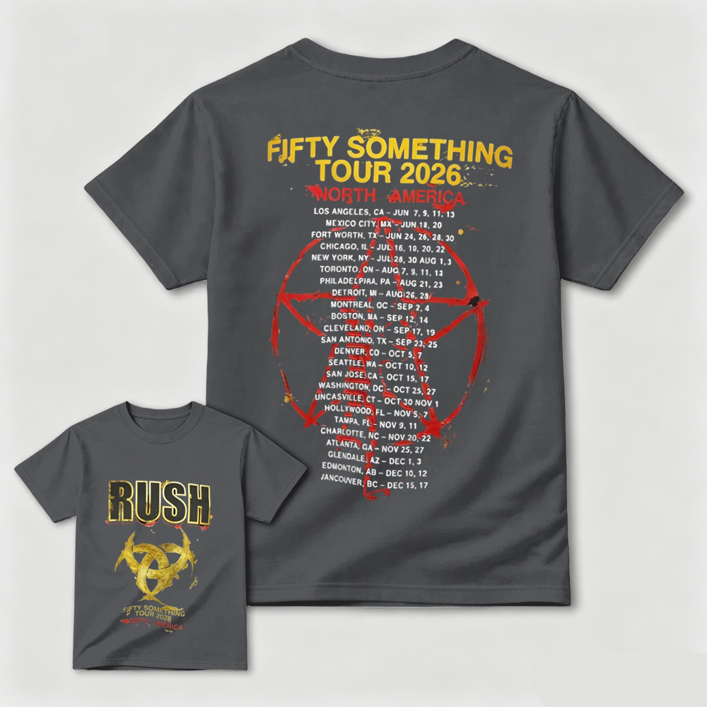 Rush Fifty Something Tour 2026 North America Official Concert Poster T-Shirt
