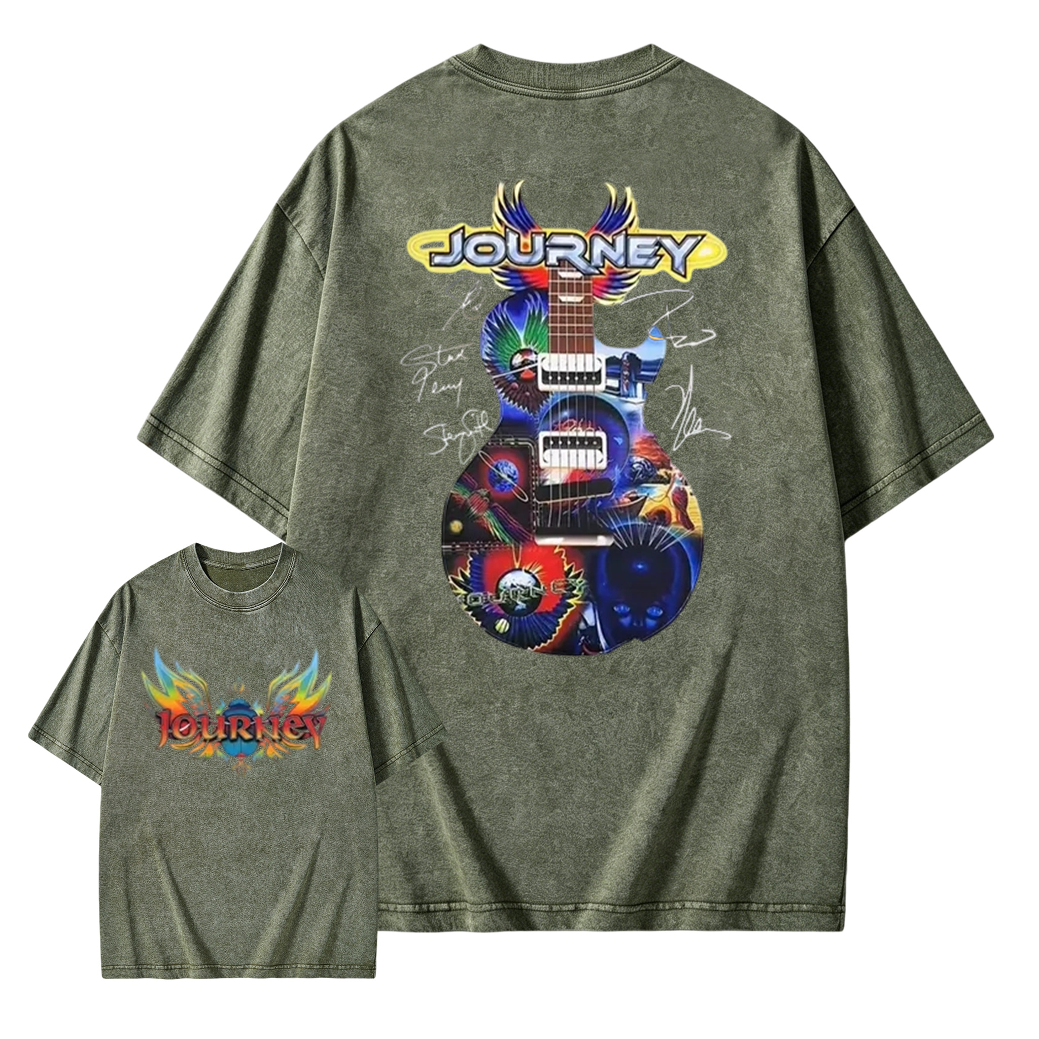 Journey Band Concert Tour Music Washed T-Shirt