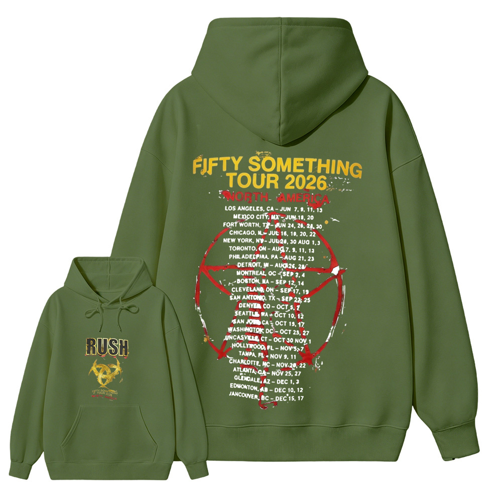 Rush Fifty Something Tour 2026 North America Official Concert Poster Unisex Classic Hoodie